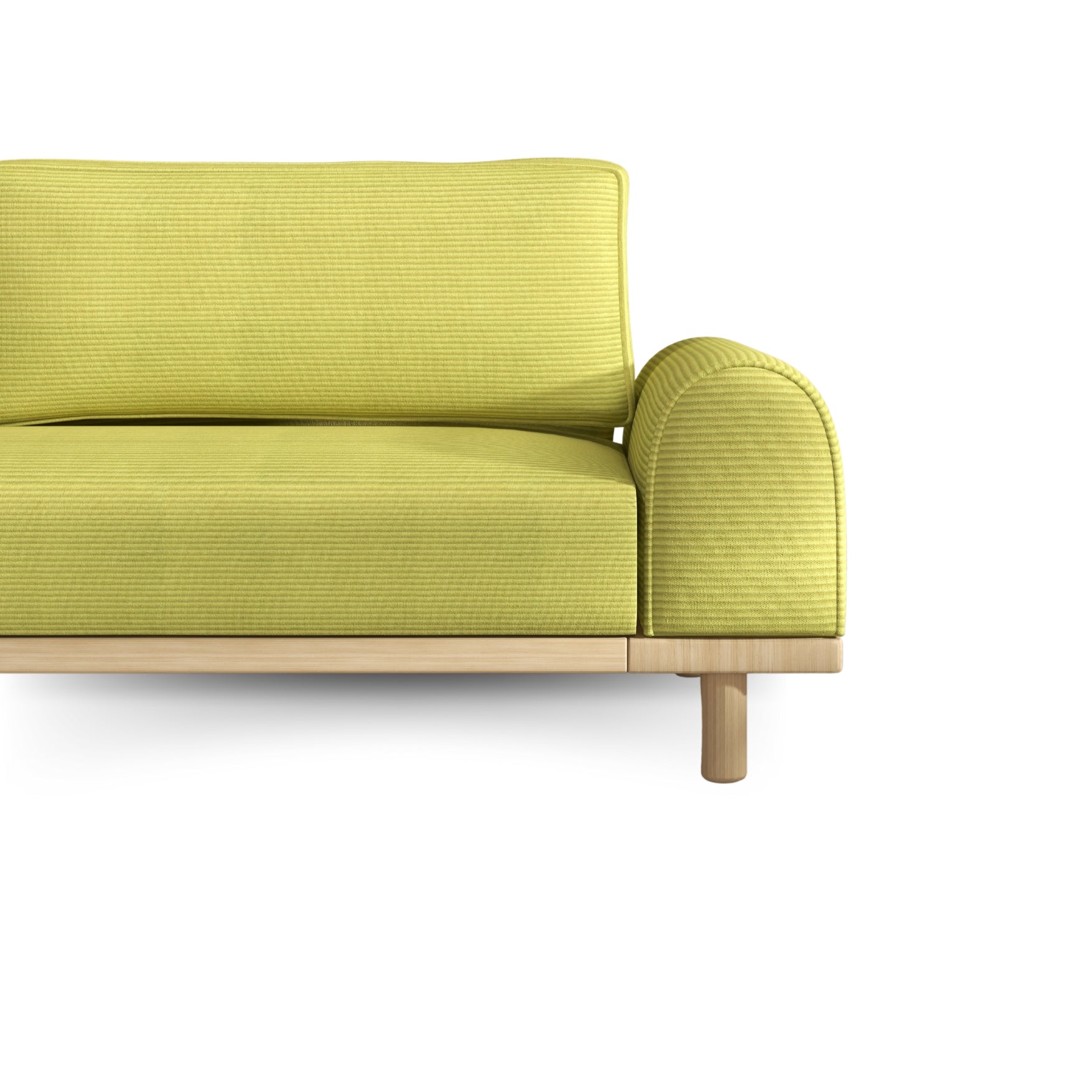 Merida Üçlü Koltuk - Fitilli Kadife Polen- Naturel