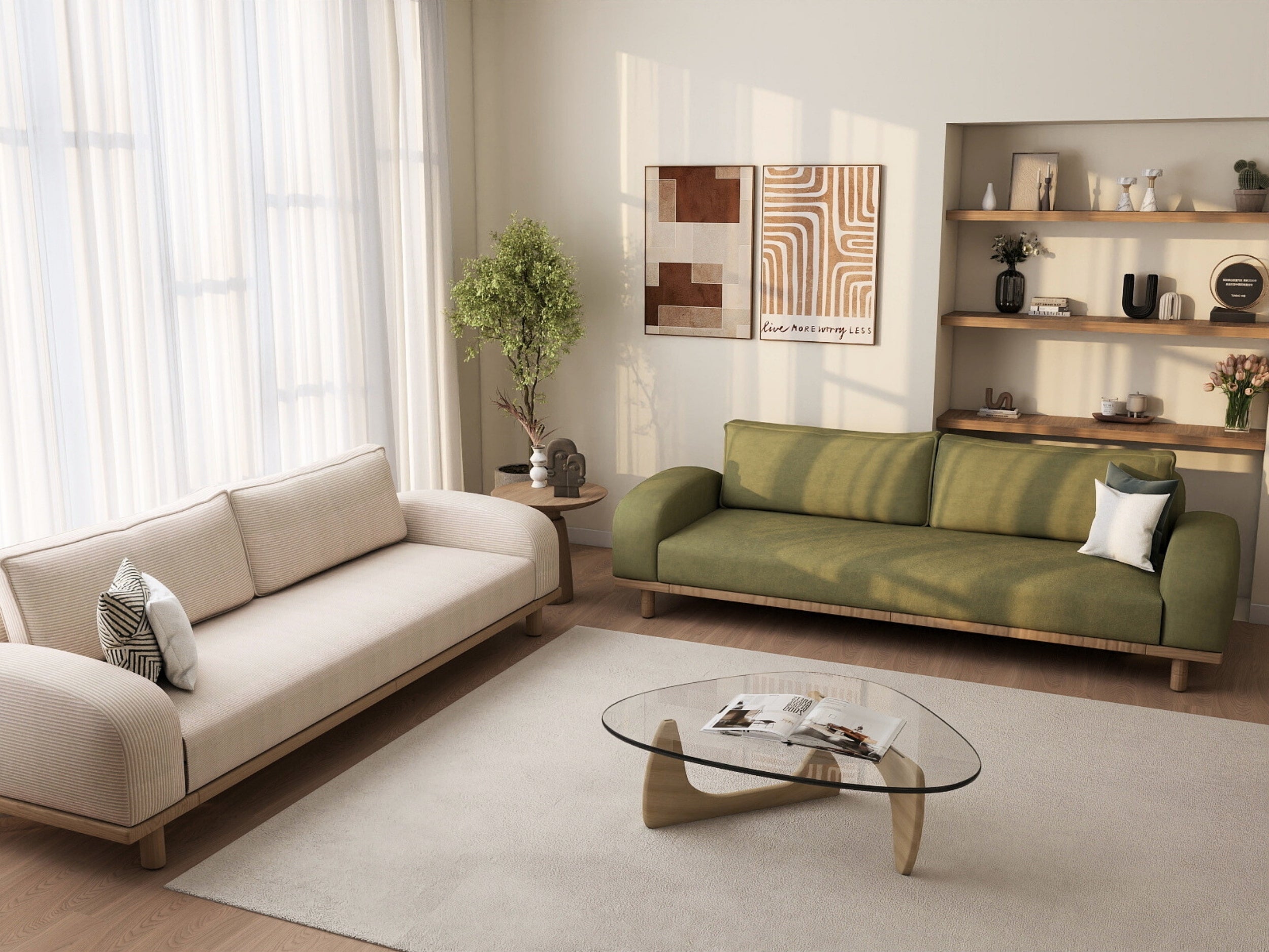 Merida Kemik Çam Yeşili 3-3 Koltuk Takımı