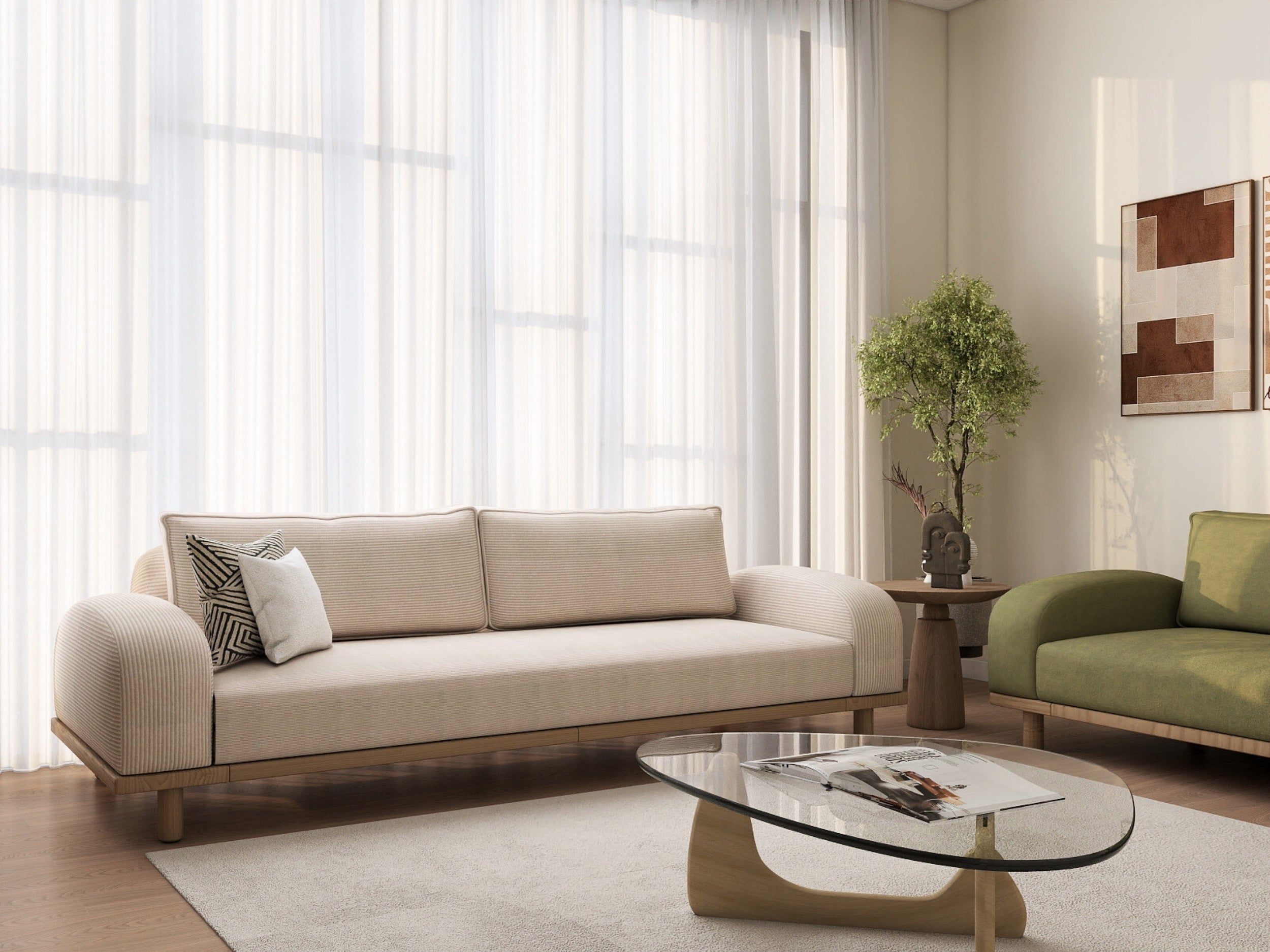 Merida Kemik Çam Yeşili 3-3 Koltuk Takımı