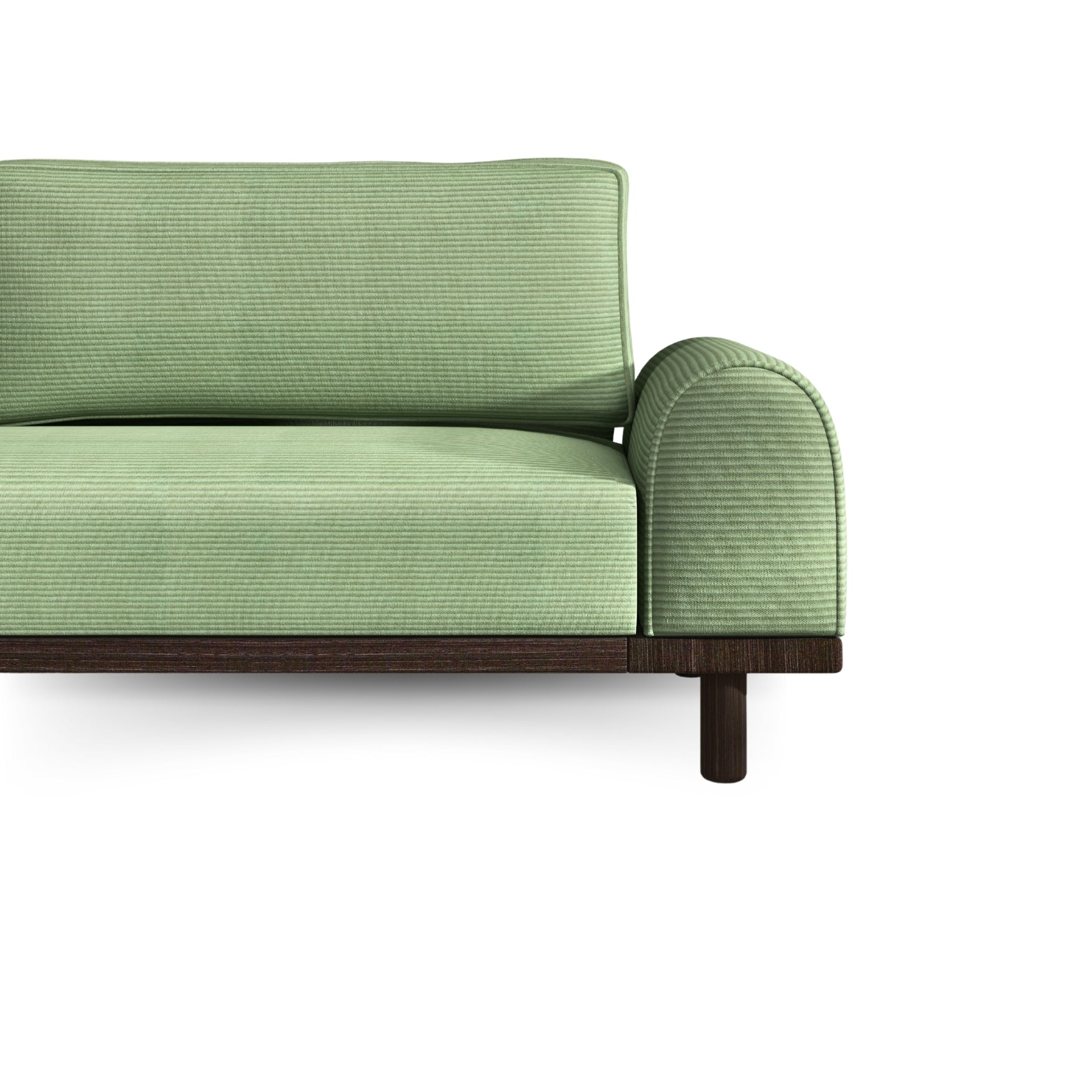 Merida Üçlü Koltuk - Fitilli Kadife Çam Yeşili-Ceviz- Yataklı