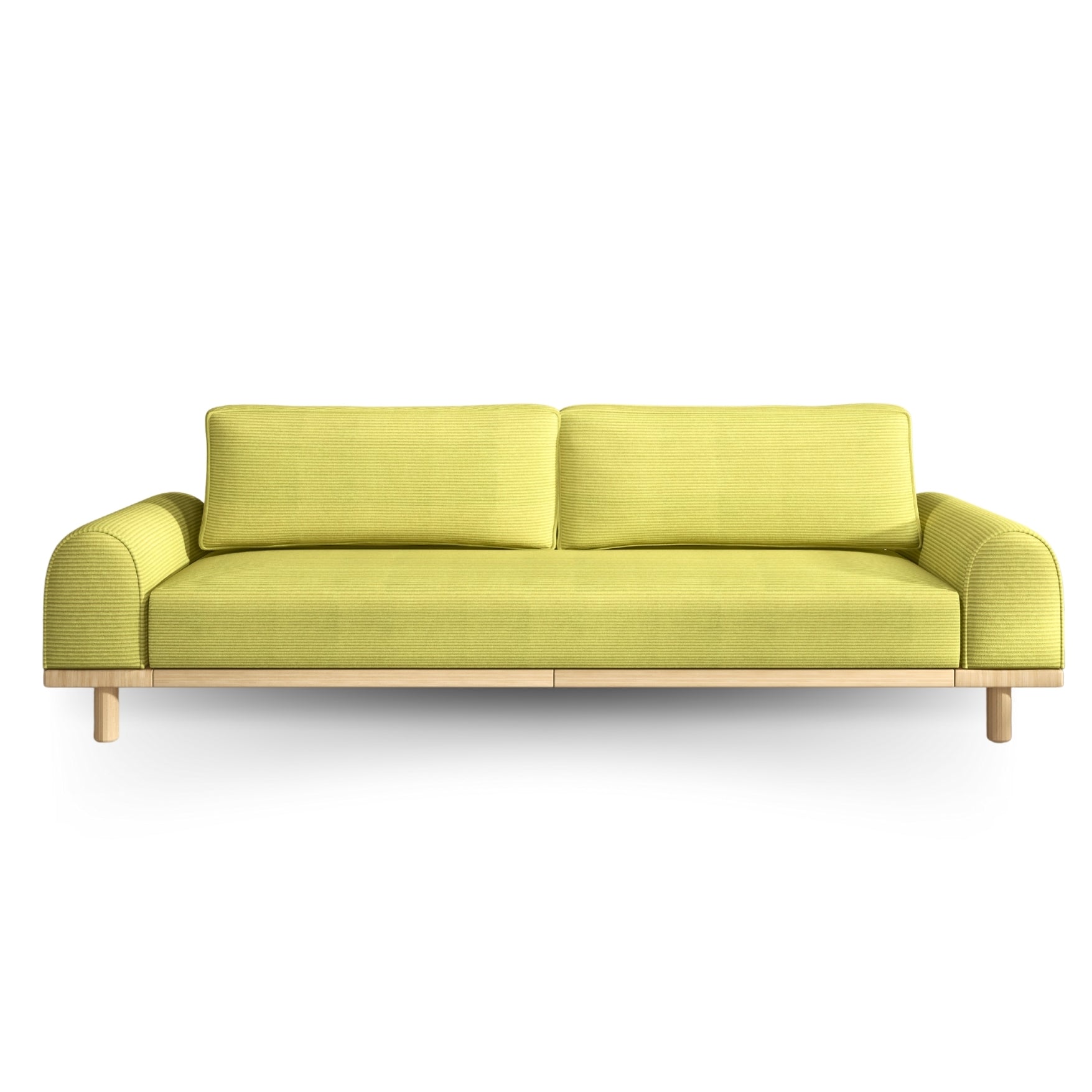 Merida Üçlü Koltuk - Fitilli Kadife Polen- Naturel