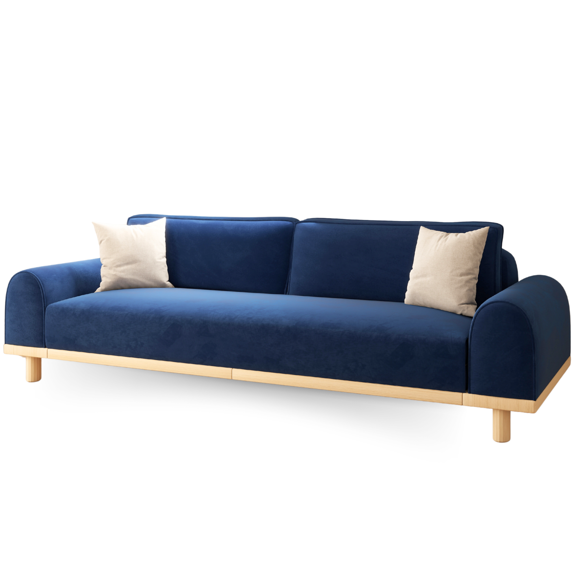 Merida Üçlü Koltuk - Kadife Mavi