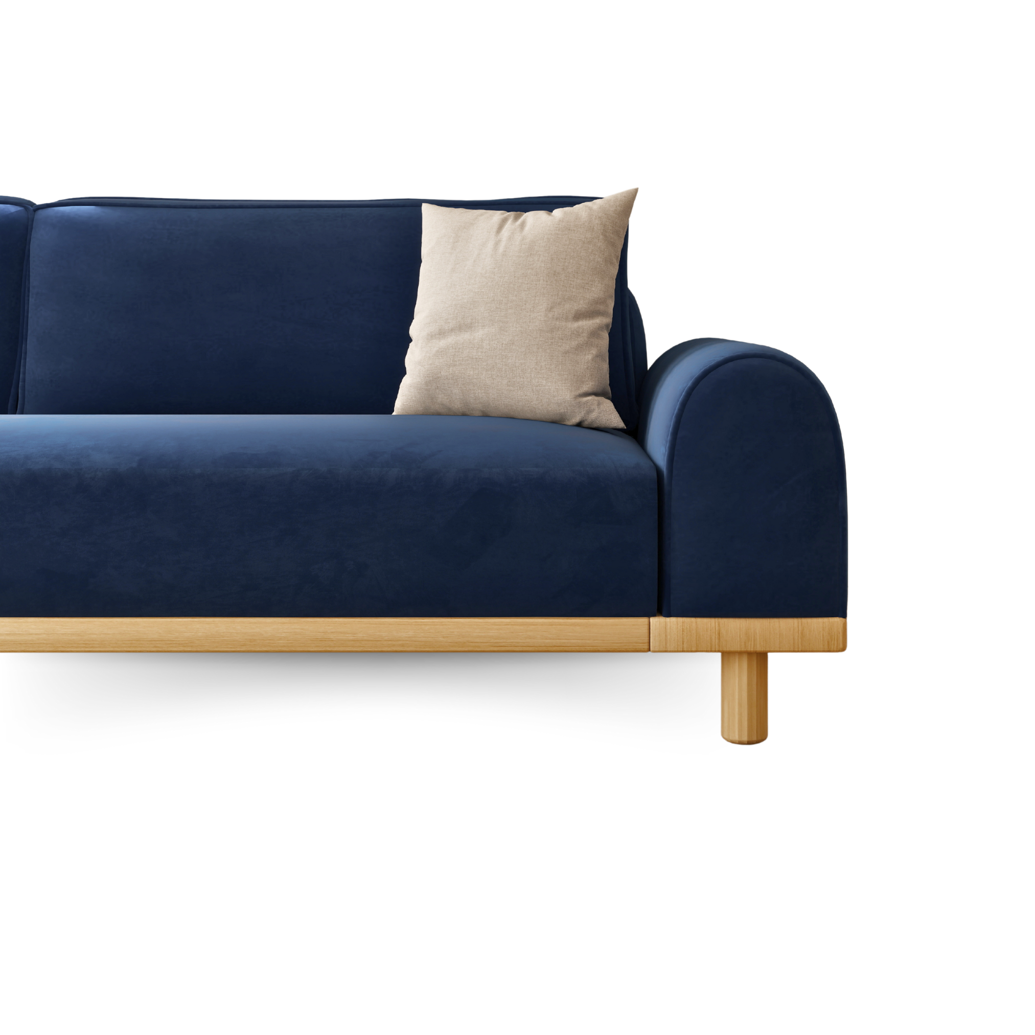 Merida Üçlü Koltuk - Kadife Mavi