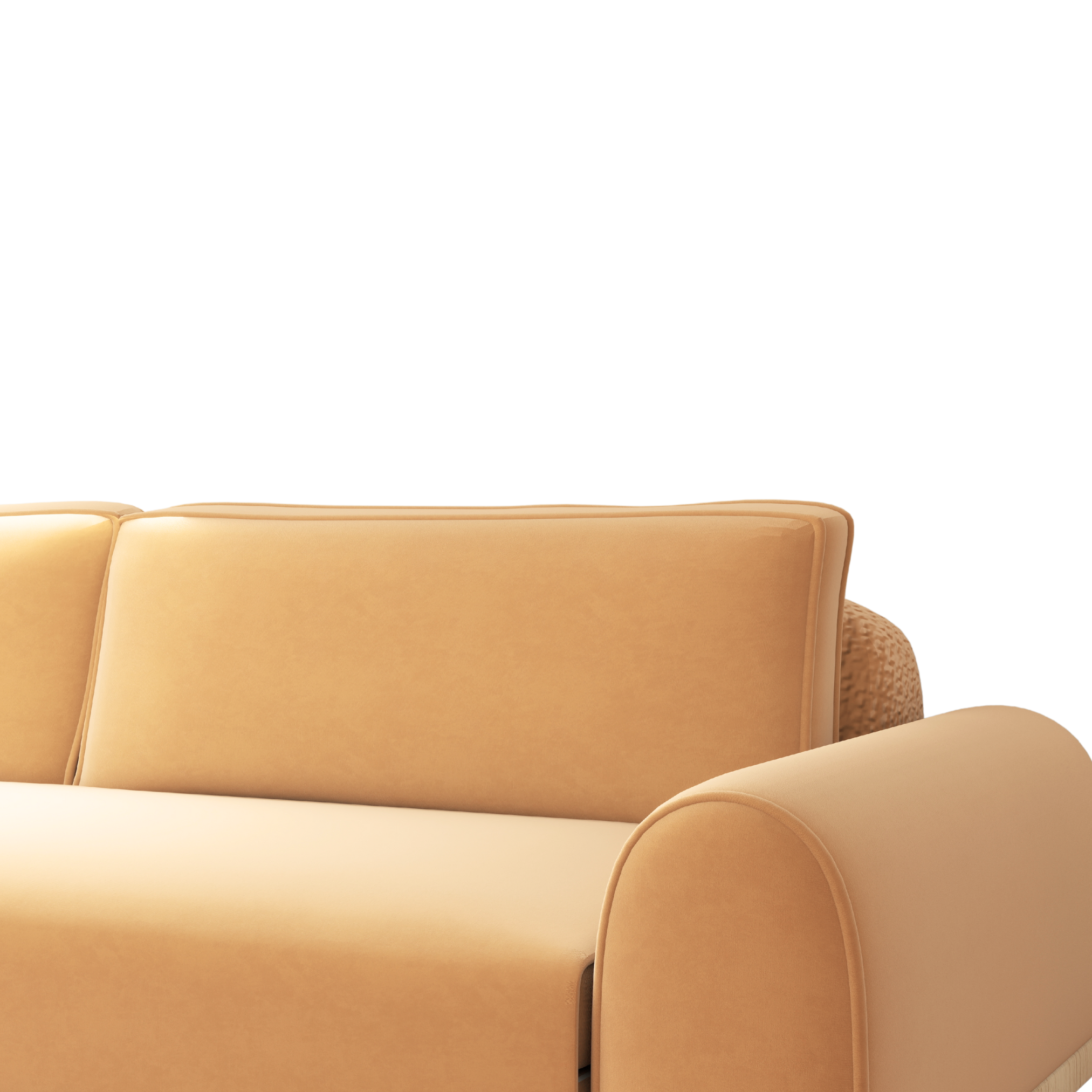 Merida Üçlü Koltuk - Kadife Hardal