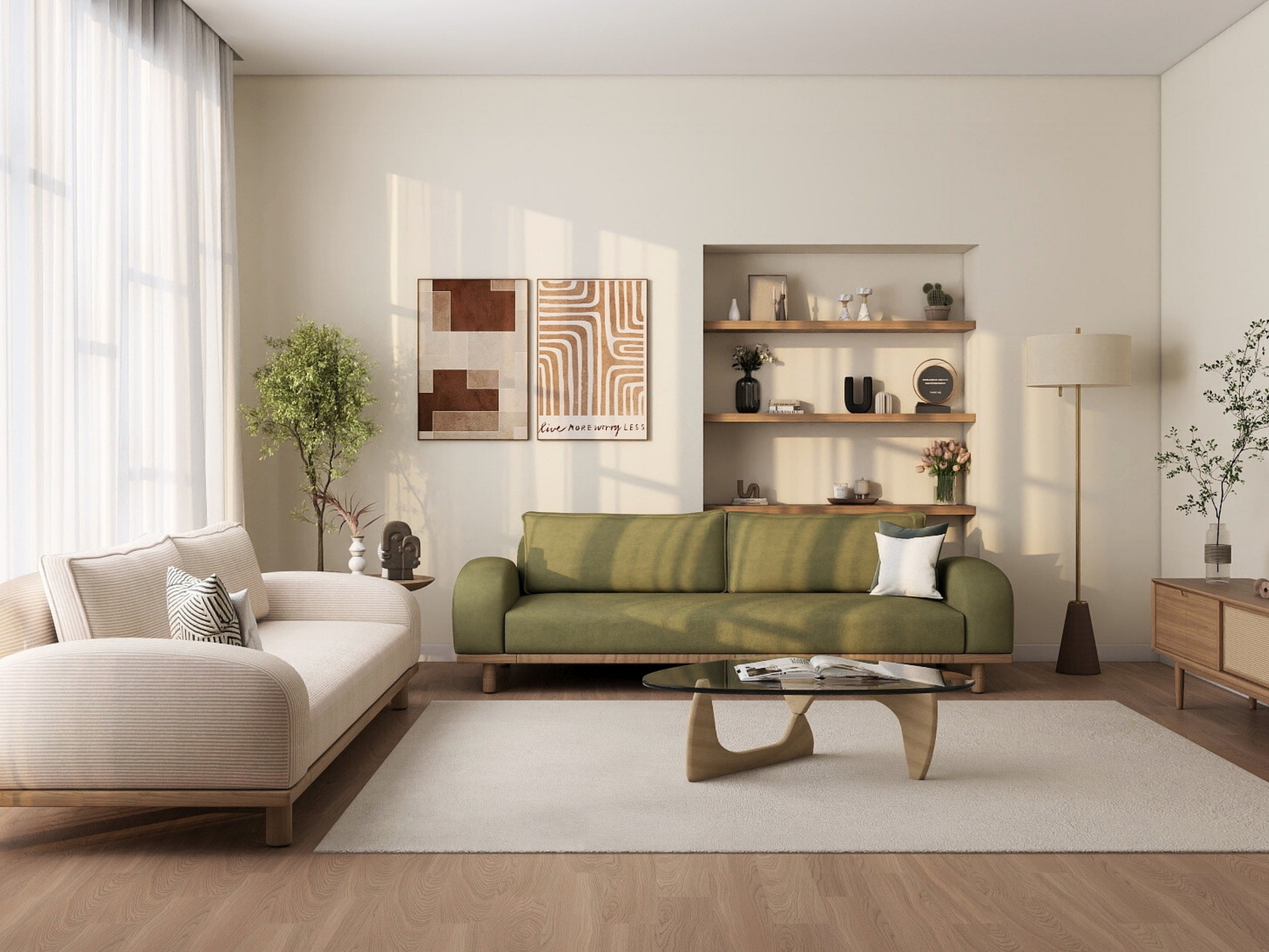 Merida Kemik Çam Yeşili 3-3 Koltuk Takımı